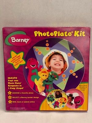 Barney Make Your Own Photo Plate DIY Arts and Crafts Kid Child Project Art Gift
