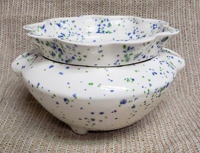 Ceramic Self Watering Glazed Large African Violet Pot Magnolia 496 Blueberry