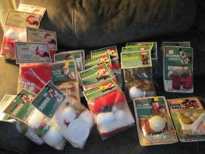 22 Vintage Fibre-Craft Christmas Craft Kits Snowman /Santa /Mouse /Reindeer NIP