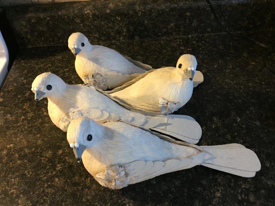 6  Vintage Hand Crafted Mushroom Dove  Pre Owned