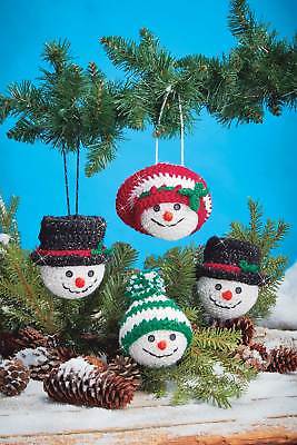 Mary Maxim Crochet Snowman Ornament Kit Yarn