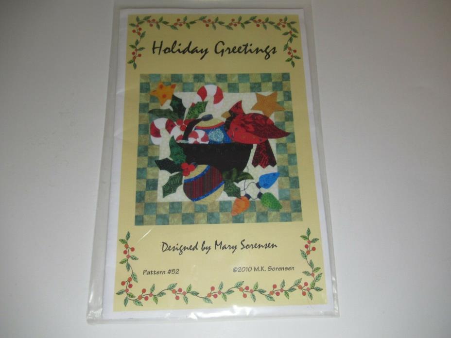 Holiday Greetings Applique Pattern #52 Basket Brimming with Holiday Cheer (2010)
