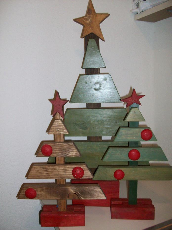 Christmas Tree Collection Handcrafted Handmade wooden Rustic Holiday Decor