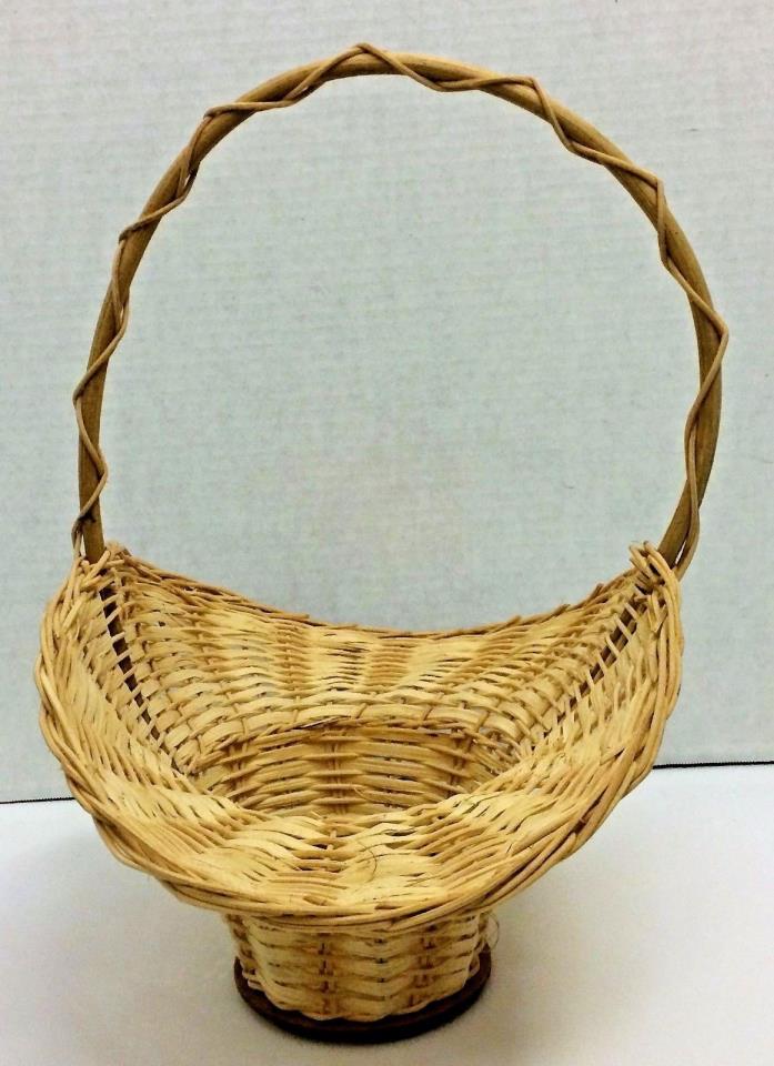 Vintage 1980 FTDA Wooden Basket for Flowers