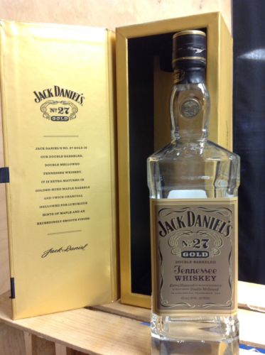 JACK DANIELS  #27  GOLD EDITION EMPTY BOTTLE  WITH BOX