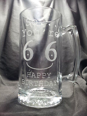 Personalized Glass Mugs. Set of 4.  Customized. 23oz.