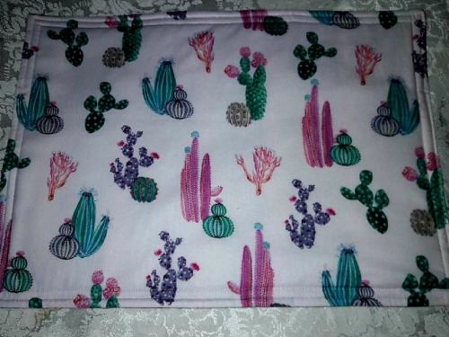 Cactus/Southwest Themed Placemats Handmade Set of 4 Reversible and Padded