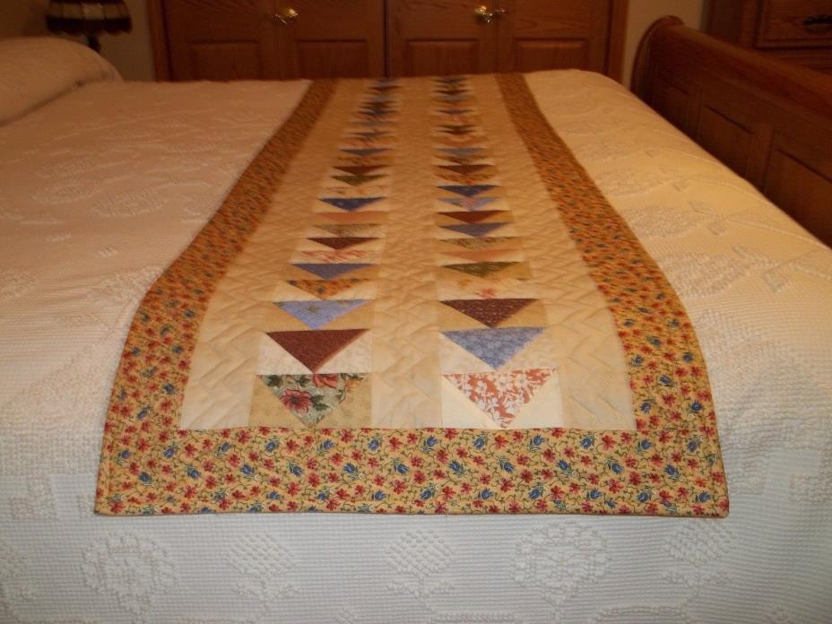 Table Runner/Bed Runner, Handcrafted and Hand Quilted, 25