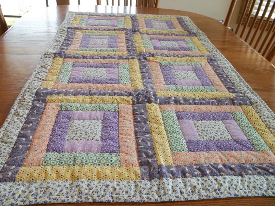 Handcrafted and Hand Quilted Table Runner, 26 1/2