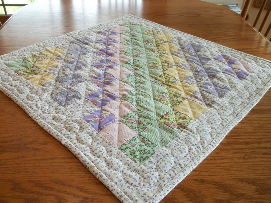 Handcrafted and Hand Quilted Table Topper/Tablecloth, 27