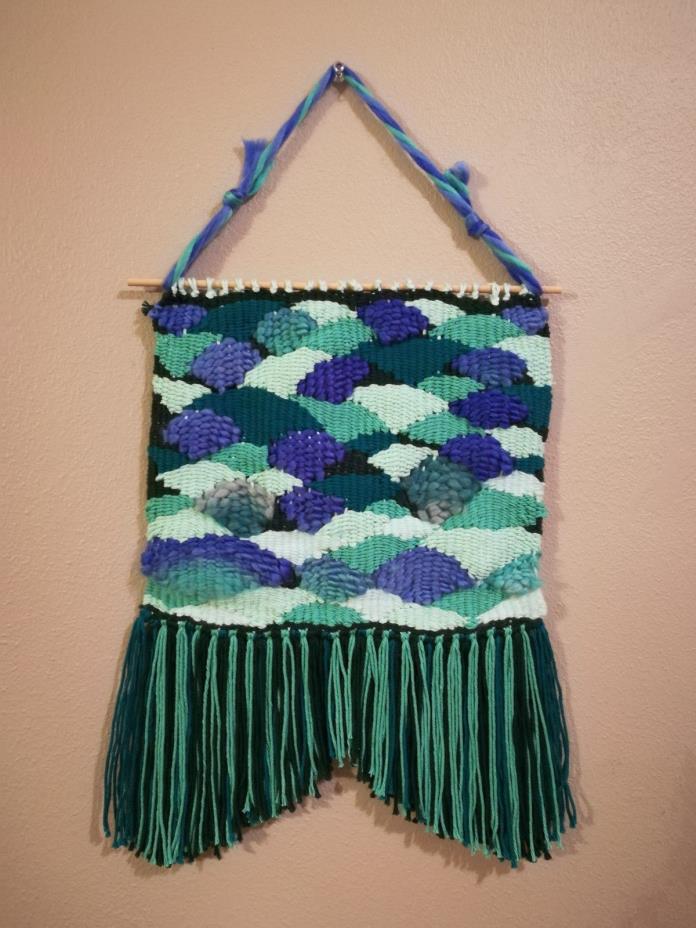 Mermaid Tail Beachy Nautical Handwoven Wallhanging #3