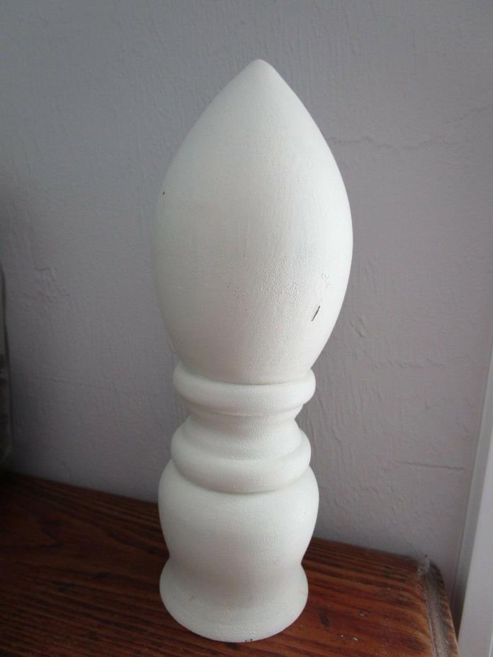 Wood Finial Made form Vintage Bedpost Painted slightly distressed 8