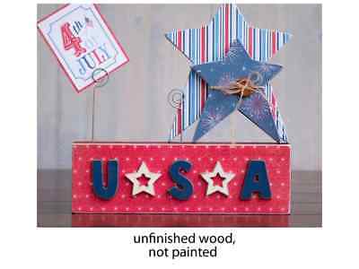 Foundations Decor Wood Block/Wire/Star/USA