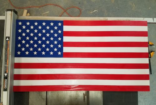 Handmade Wooden American Flags