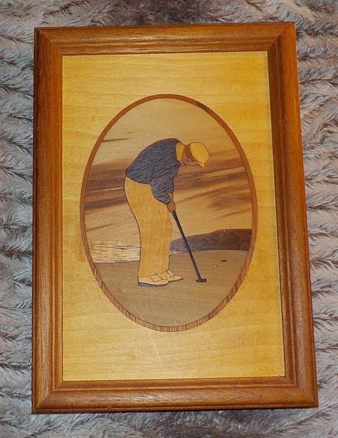 Hudson River Inlay golfer putter wood marquetry, 6