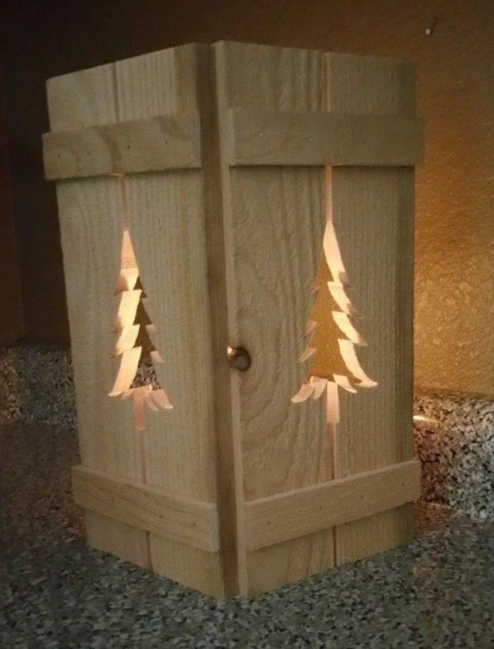 Cedar Wood Shutters Decorative Tree Cutout Rustic