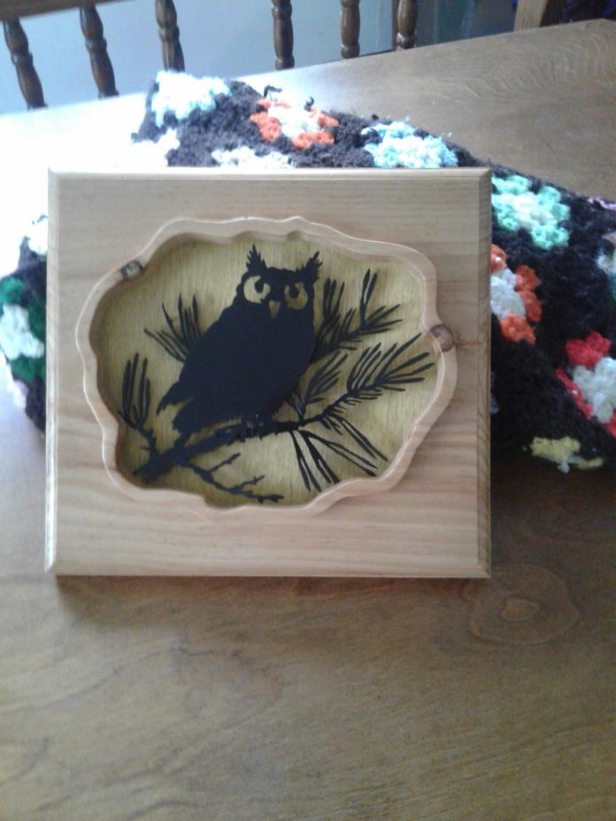 Handmade Wooden Owl Wall Hanging 3 dimensional