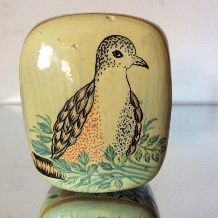 April Cornell Hand Crafted Painted Pheasant Bird Decorative Wooden Box