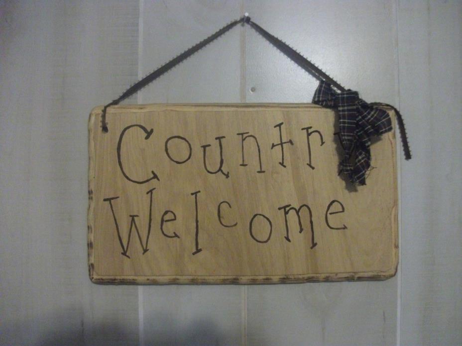 Country Sign Handmade 12
