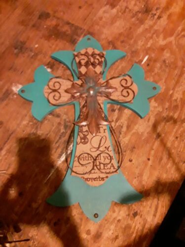 Wooden Cross Painted By Hand
