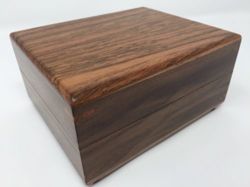 Golden Teak American Walnut Wood Forever Keepsake Jewelry Desktop Trinket Box