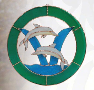 Highland Dunes Dolphin Circle Window Panel