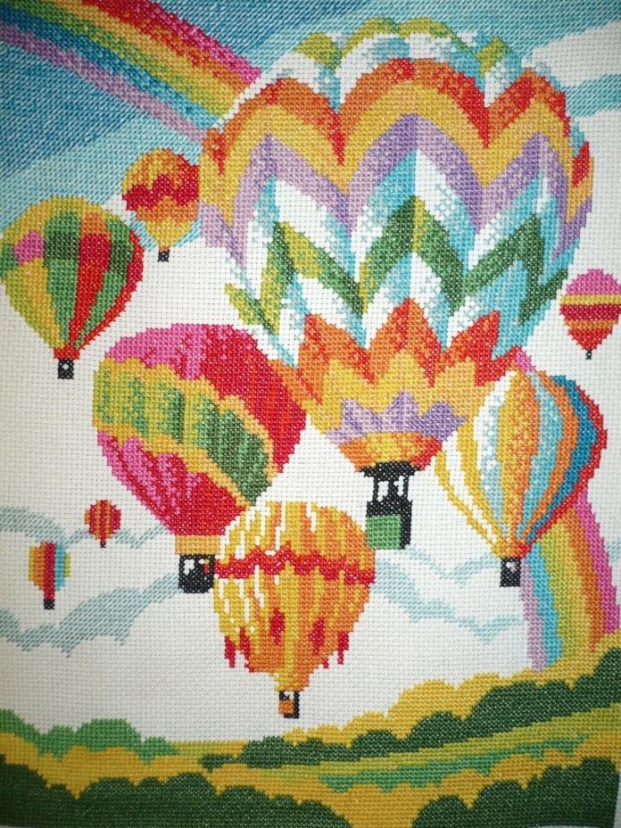 HOT AIR BALLOONS * Finished Completed * Counted Cross Stitch * ROGER W. REINARDY