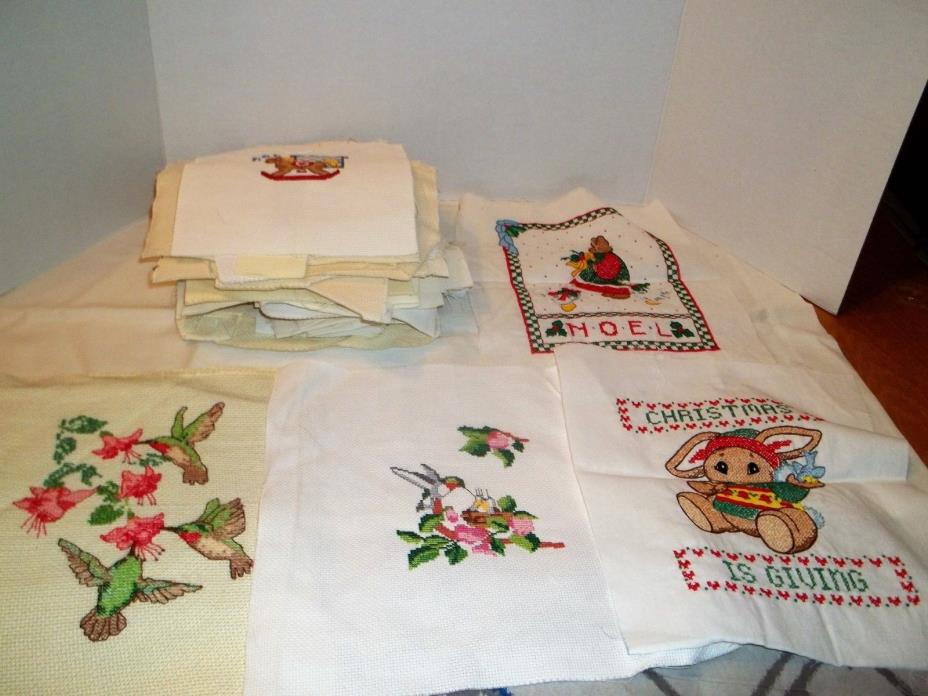 Lot of Cross Stitch Squares-Different Designs/Sizes
