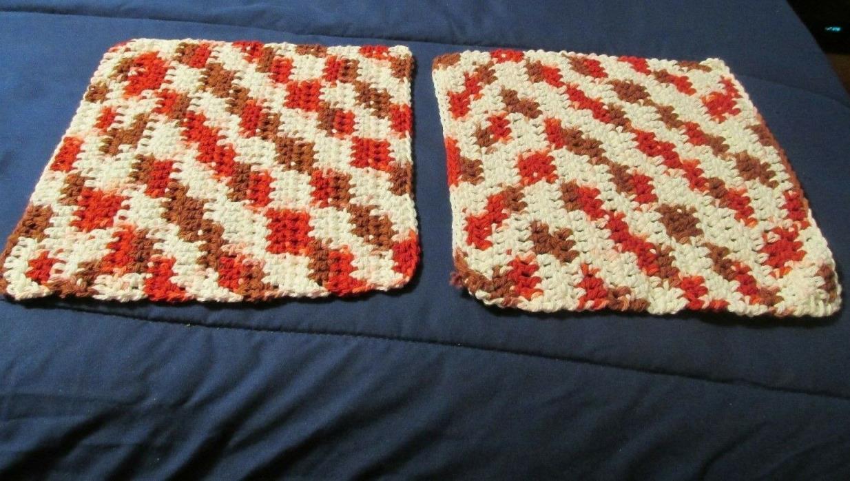 Crocheted Dishrag Set 2 Pieces