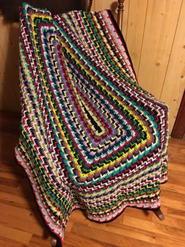 Handcrafted Crochet Multicolor Afghan