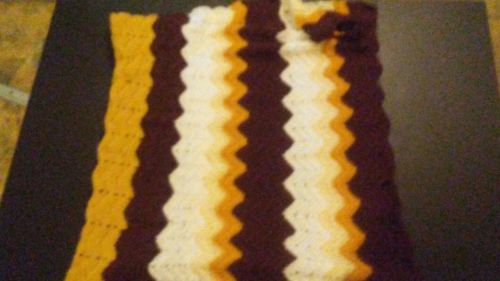 Handmade Crochet Afghan Blanket Throw Never Used. Beautiful Piece