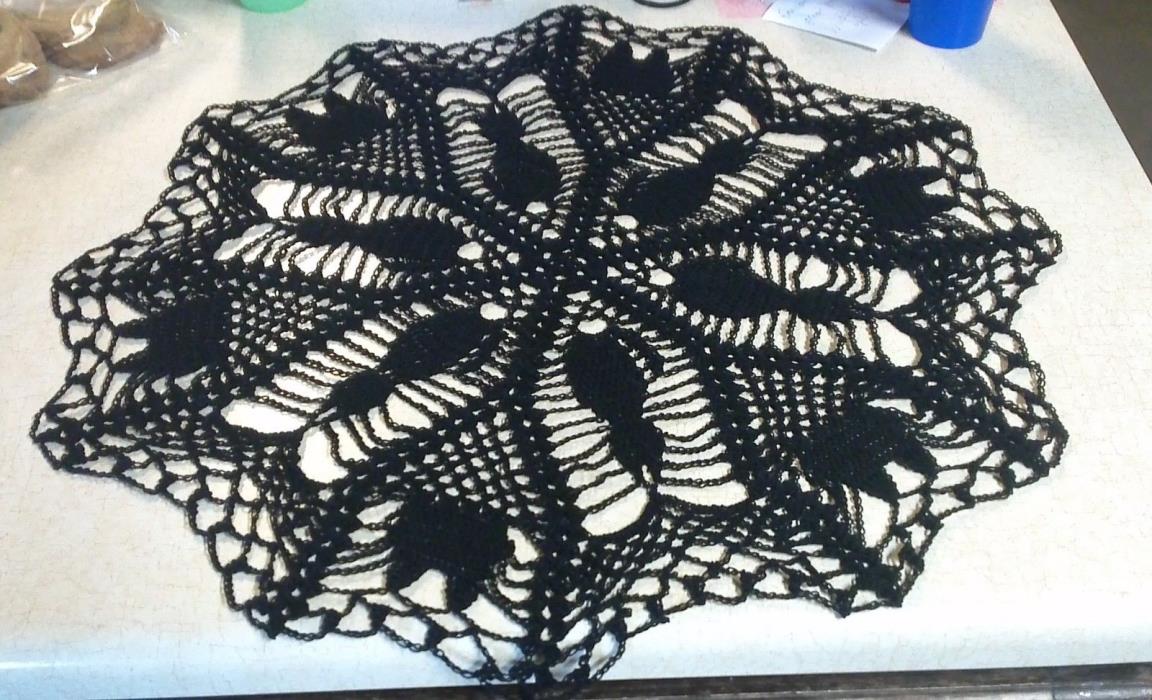 Big Black Cat Doily