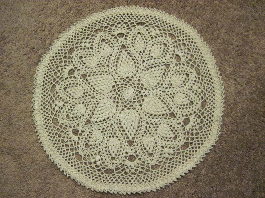 Handmade Tan Majestic corcheted doily