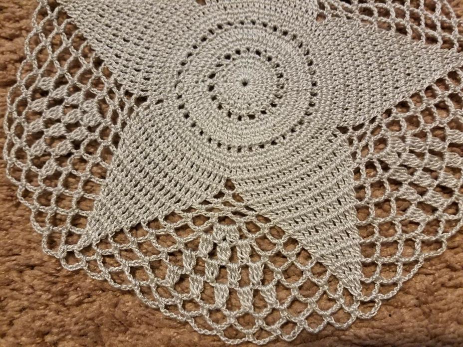 Silver Star Doily.  Home Decor