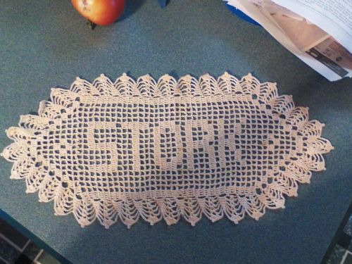 Custom Crocheted Name Doily