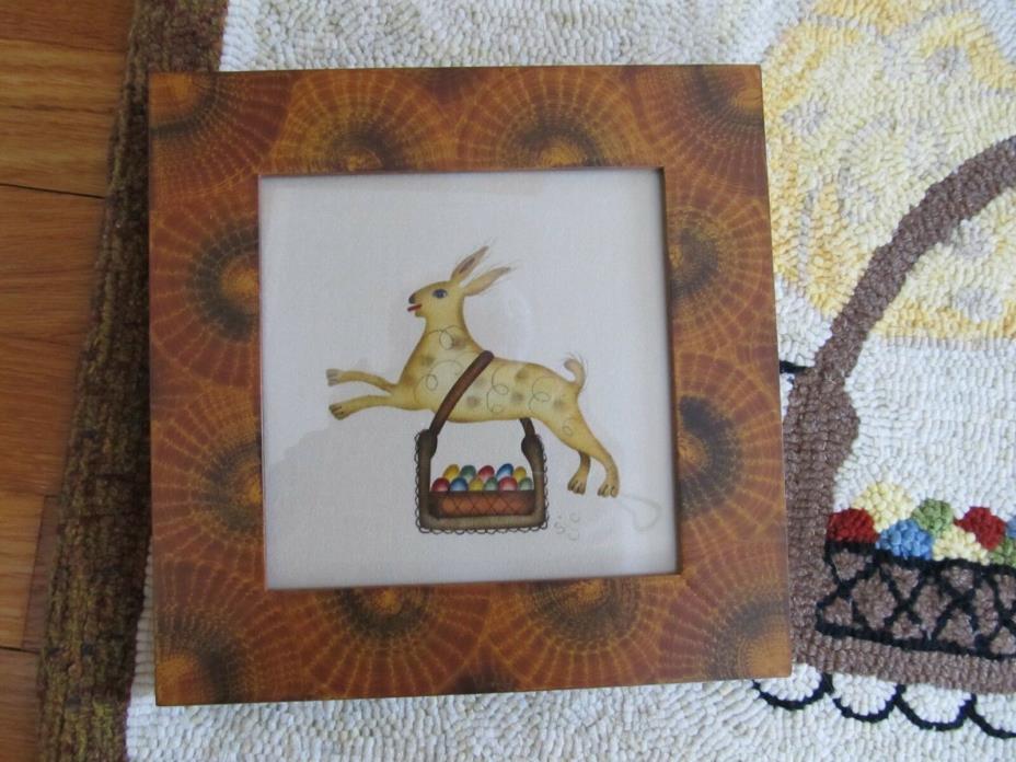 HAND HOOKED ALL WOOL RUG  (THE GILBERT RABBIT)