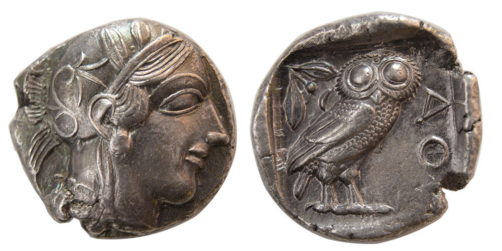 ATTICA, Athens. 440-404 BC. Silver Tetradrachm Coin, Sharply Struck, Choice AU