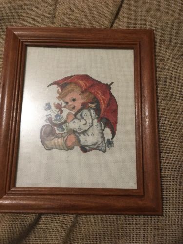 vintage Hummel Needle Point Framed