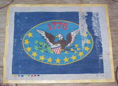 Vintage 1776 American Eagle Printed Needlepoint Canvas