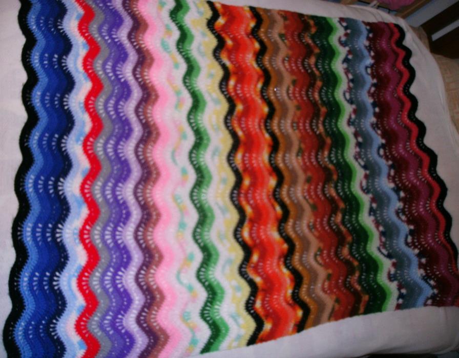 Handmade Rainbow Afghan #1 – New