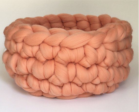 Cat Basket~Pet Bed~Satsuma~Handmade~Wool~Crochet~Dog~Furniture