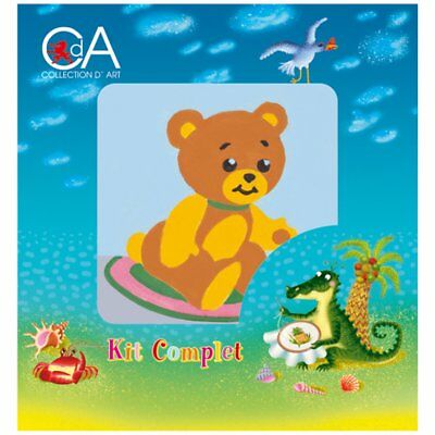 RTO Collection D'Art Stamped Needlepoint Kit 15X15cm-Teddy Bear