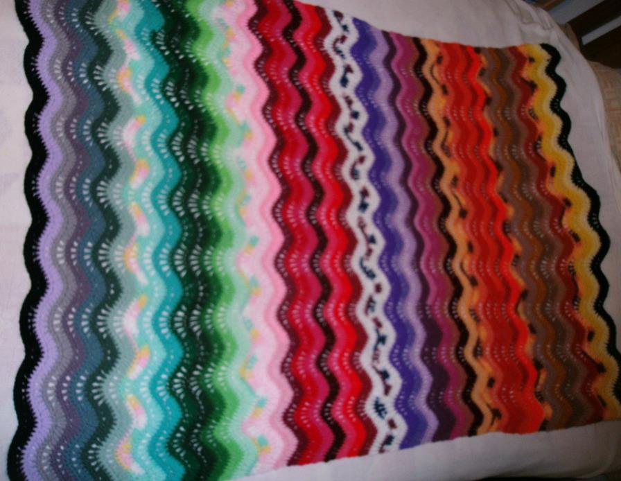 Handmade Rainbow Afghan #2 – New