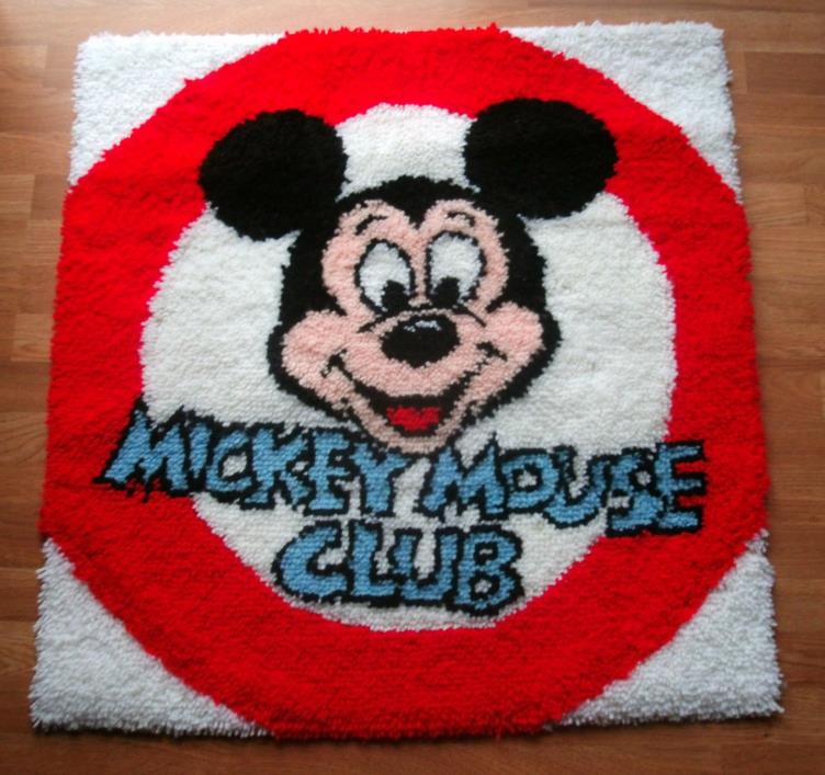 New Mickey Mouse Club Latch Hook Rug or Wall Hanging
