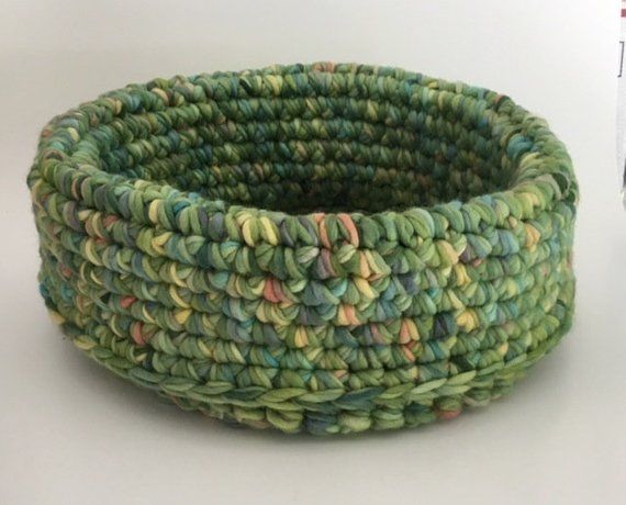 Cat Basket~Pet Bed~Monet~Handmade~Wool~Crochet~Dog~Furniture