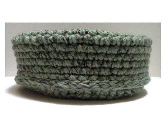Cat Basket~Pet Bed~Fern~Handmade~Wool~Crochet~Dog~Furniture