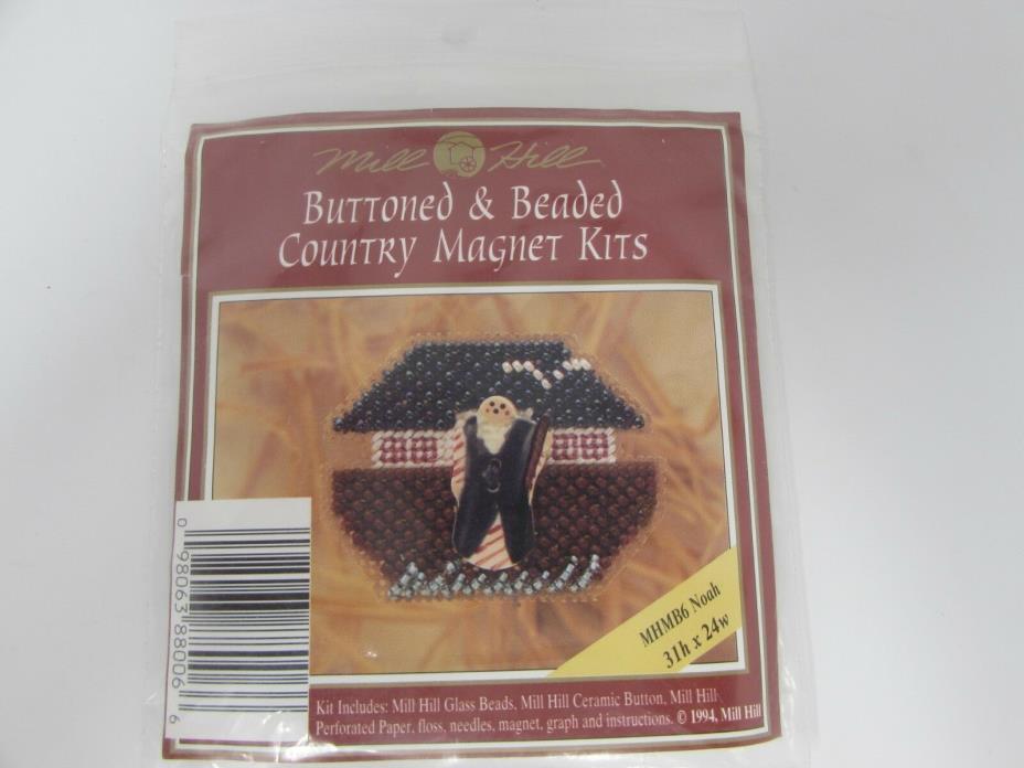 Buttoned and Beaded Country Magnet Kits - Mill Hill - Vintage Magnet Kit