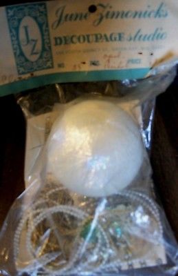 Vintage June Zimonick Christmas Ornament Kit Opal Peridot 39  Sealed Craft