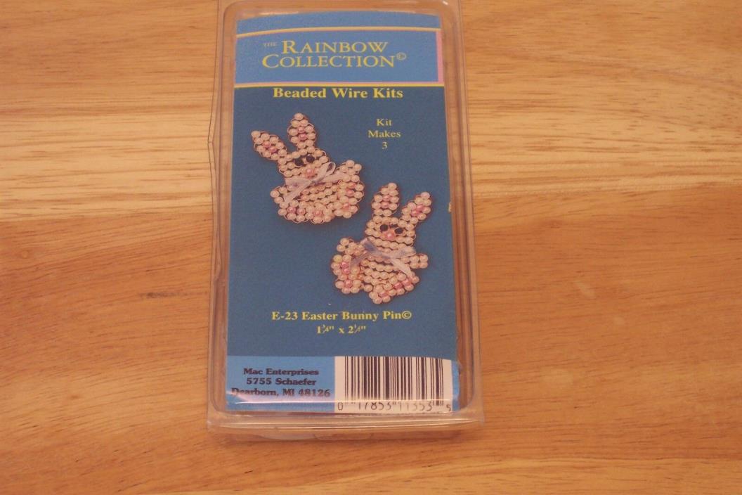 BEADED WIRE BUNNY PIN KIT MAKES 3