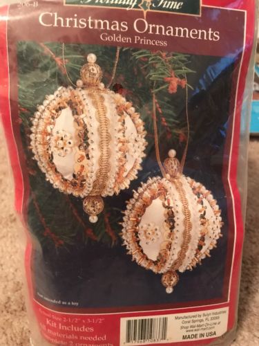 Holiday Time Sulyn Golden Princess Christmas Ornament Craft Kit Sequins USA